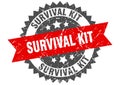 Survival kit stamp. survival kit grunge round sign. Royalty Free Stock Photo