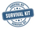 survival kit stamp. survival kit label. round grunge sign Royalty Free Stock Photo