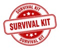 survival kit stamp. survival kit label. round grunge sign Royalty Free Stock Photo