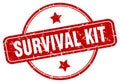 survival kit stamp. survival kit round vintage grunge label. Royalty Free Stock Photo