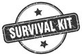 survival kit stamp. survival kit round vintage grunge label. Royalty Free Stock Photo