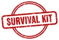 survival kit stamp. survival kit round vintage grunge label. Royalty Free Stock Photo