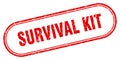 survival kit stamp. rounded grunge textured sign. Label Royalty Free Stock Photo