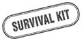 Survival kit stamp. rounded grunge textured sign. Label Royalty Free Stock Photo