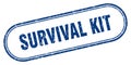 Survival kit stamp. rounded grunge textured sign. Label Royalty Free Stock Photo