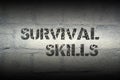 Survival skills gr Royalty Free Stock Photo