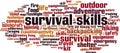 Survival skills word cloud Royalty Free Stock Photo