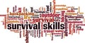 Survival skills word cloud Royalty Free Stock Photo