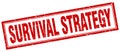 Survival strategy square stamp