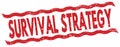 SURVIVAL STRATEGY text on red lines stamp sign Royalty Free Stock Photo