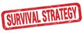 SURVIVAL STRATEGY text written on red rectangle stamp Royalty Free Stock Photo