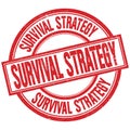 SURVIVAL STRATEGY written word on red stamp sign Royalty Free Stock Photo