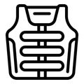 Survival vest icon outline vector. Extreme tourism