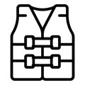 Survival vest icon outline vector. Ship wreck