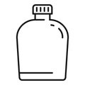 Survival water flask icon, outline style