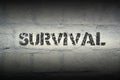 Survival WORD GR Royalty Free Stock Photo