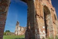 Survived ruins of Sapieha magnate family residence Ruzhany Palace in Belarus Royalty Free Stock Photo