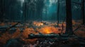 Nuclear Apocalypse: A Stunningly Cinematic Forestscape Royalty Free Stock Photo