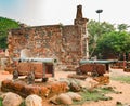 Surviving gate of the A Famosa fort in Malacca, Malaysia. Panorama Royalty Free Stock Photo