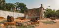 Surviving gate of the A Famosa fort in Malacca, Malaysia. Panorama Royalty Free Stock Photo