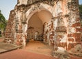 Surviving gate of the A Famosa fort in Malacca, Malaysia Royalty Free Stock Photo