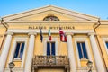 Susa, Italy. Februar 14th, 2021. Facade of the Town Hall in Via Palazzo di Citt