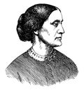 Susan B. Anthony, vintage illustration