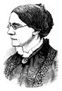 Susan B. Anthony, vintage illustration