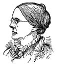 Susan B. Anthony, vintage illustration