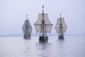 The Susan Constant, Godspeed and Discovery, Royalty Free Stock Photo