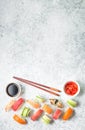 Sushi assorted set Royalty Free Stock Photo