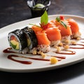 Tertiary Symbolism: Crisp Salmon Sushi Rolls With Spicy Tangy Chili Sauce