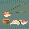 Sushi background design. Royalty Free Stock Photo