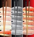 Sushi banners set