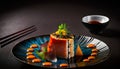 Sushi Bar Delight: Choose from a Wide Selection of Rolls and Sashimi at Our Authentic Japanese Restaurant Royalty Free Stock Photo