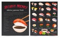 Sushi bar munu Royalty Free Stock Photo