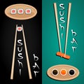 Sushi bar poster vector Royalty Free Stock Photo
