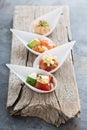 Sushi bite sized appetizers Royalty Free Stock Photo