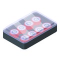 Sushi box icon, isometric style Royalty Free Stock Photo