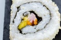 Sushi, california roll with sesame seeds. Royalty Free Stock Photo