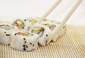 Sushi - California rolls with salmon