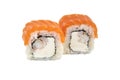 Sushi closeup isolated on white background Royalty Free Stock Photo