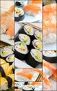 Sushi collage Royalty Free Stock Photo