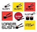Sushi Concept Design Set Royalty Free Stock Photo