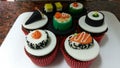 Sushi cupcake foundant Royalty Free Stock Photo