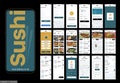 Sushi Delivery. Design of the Mobile Application, UI, UX. Royalty Free Stock Photo
