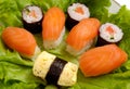 Sushi dish close-up Royalty Free Stock Photo