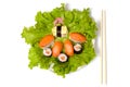 Sushi dish closeup isolated Royalty Free Stock Photo