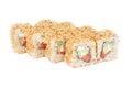 Sushi fresh maki rolls with sesame Royalty Free Stock Photo