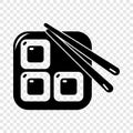 Sushi icon, simple black style Royalty Free Stock Photo